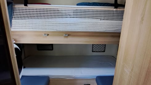 Family camper with bunk beds