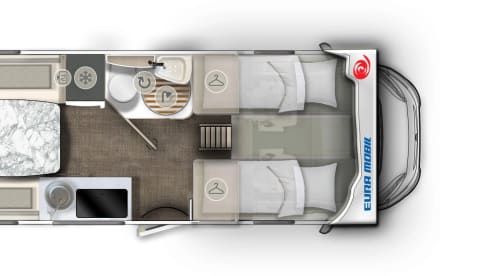 Eura – Compact Eura Mobil with cozy rear seating