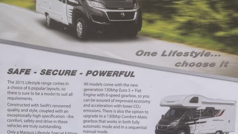 Special edition Lifestyle 696-Black edition – 6 berth Swift Escape Lifestyle 696 2015-breakdown cover included 