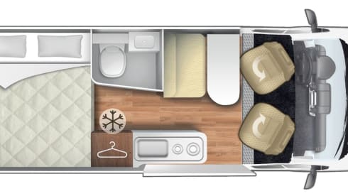 Bij deze verhuur ik mijn gloed nieuwe mobilhome 