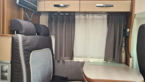 Nice Chausson bus camper with length bed