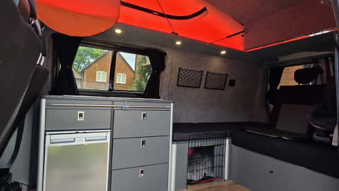 Automatic VW Transporter T6 with Pop Top King Size Bed and Storage