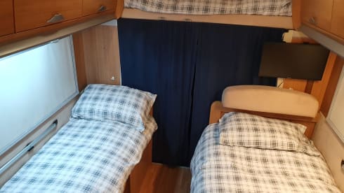 Frankie G – Frankie is our beautiful & flexible 6 berth Motorhome.