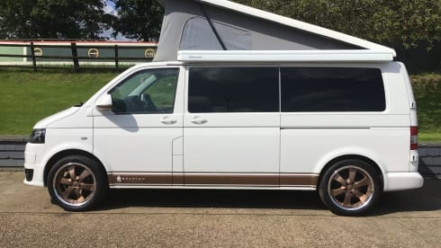 4 berth Volkswagen Transporter Campervan With Pop Top 2013