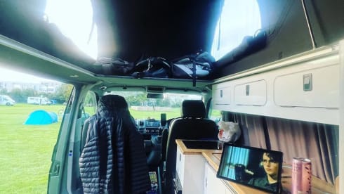 ON BEACH – 4 berth Volkswagen campervan 2015