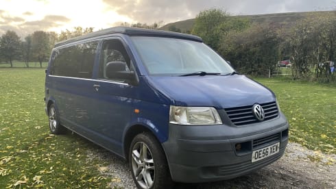 Barnie – T5 VW (2007), Blue Pop-Top (LWB)