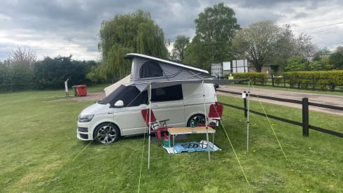 Freddie – 4 berth Volkswagen campervan from 2018 (Air con & Diesel heater)