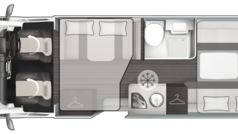 Roller-Team-Nische mit 6 Schlafplätzen ab 2022