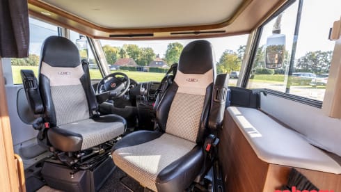 LMC Integral Camper with round seating layout