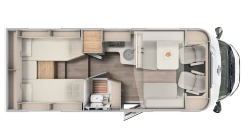 Carado T448 (1) – Ultimate Freedom! Very luxurious camper with length beds and fully equipped