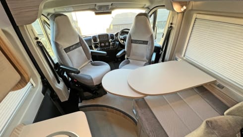 Betty George – Elddis 4 berth Automatic Campervan 2024 With Double Bed Pop Top