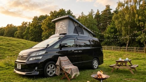 Ebony – 4 berth Toyota campervan from 2009