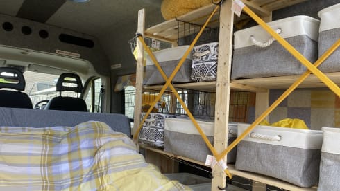 Vincent – a comfy yellow 2 berth Peugeot campervan from 2015