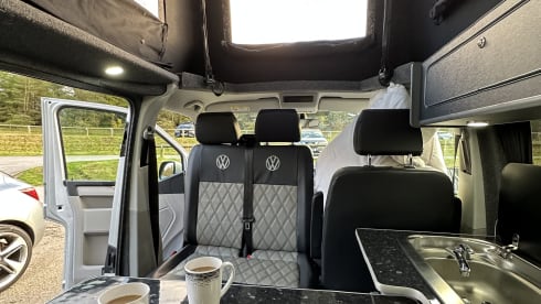 4 berth Volkswagen campervan aircon and parking heater