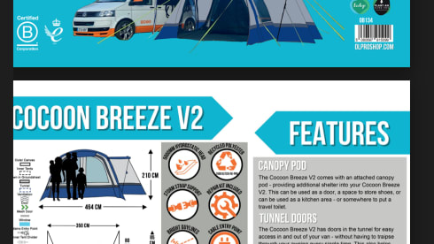 VW Camper with pop-top & triple rear seat