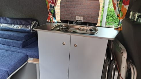Compact camper van with round seating Volkswagen VW T5 TDI