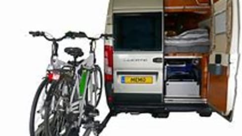 2p Pössl for 2 luxury bus camper e-bike carrier