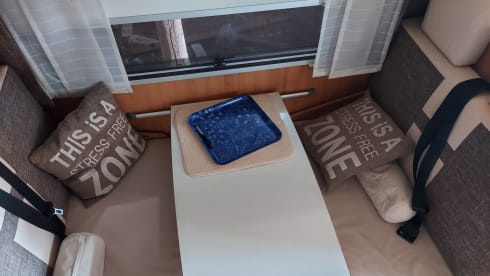 Fully furnished alcove motorhome