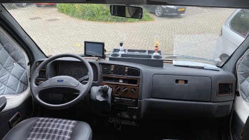 Comfortable retro touring camper.