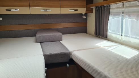Nice Chausson bus camper with length bed