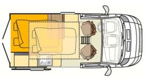 Burstner  – Fiat Ducato Burstner camper bus 4 people