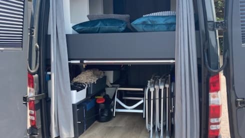 atmospheric spacious 2 person mercedes camper bus