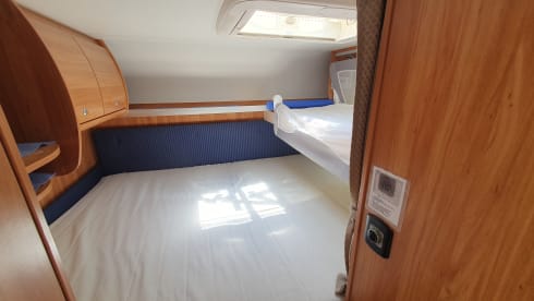 Compact Family Camper. Off grid. Optional baby bed and bicycle carrier.