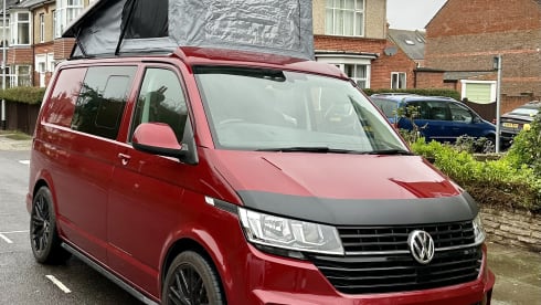 Red adventure – 4 berth Volkswagen campervan from 2020