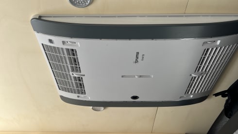 2p Fiat Ducato camper bus from 2016 with air conditioning and e-bike carrier