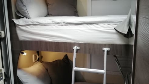 Luxurious family camper with a great sense of space and great travel comfort