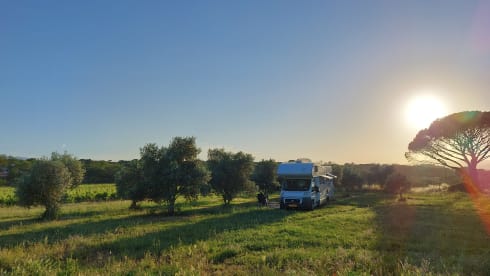 Luxury family camper ready for wonderful trips