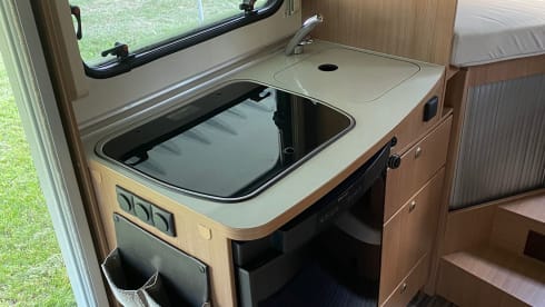 Beautiful 4 person semi-integral camper