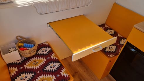 Off-grid self-built camper van