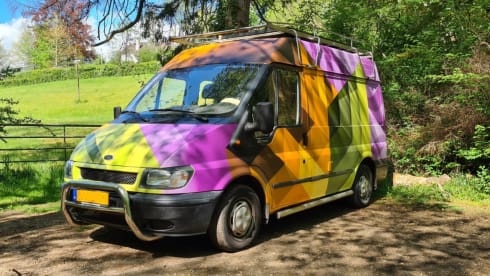 Unique, off-grid Ford Transit for two people