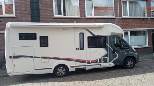 Beautiful luxury family camper Challenger Prium XG with powerful engine