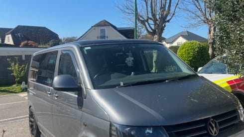 ON BEACH – 4 berth Volkswagen campervan 2015