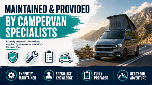 Dora the Explorer – VW Transporter Campervan | Slaapplaatsen voor 4 personen | Avontuurlijke camper met hefdak