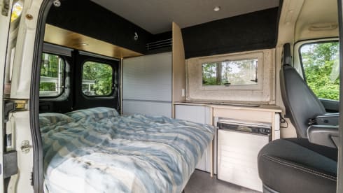 Peugeot Boxer L1H2 bus camper, perfect for a quick getaway.