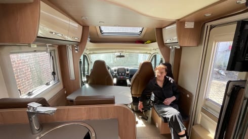Bürstner semi-integrated with all comfort and amenities.
