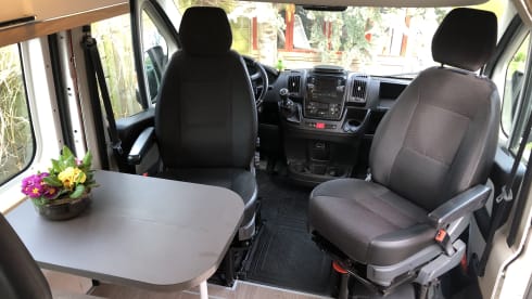 4-person Peugeot bus from 2017, sleeping 2 people