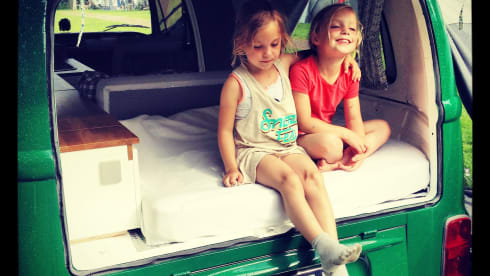 3-seater Volkswagen campervan from 1973