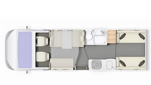 Sunset Bloom – Peugeot Alkoven mit 6 Schlafplätzen, Baujahr 2026