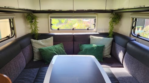 LMC integrated camper with round seating from 2018