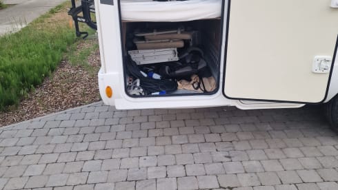 Nazareth gezinsmobilhome – 7p Fiat alcove uit 2017