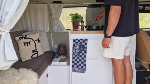 Restored Volkswagen T3 campervan from 1987