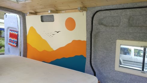 On an adventure with our spacious 2-6p camper van (converted VW Crafter)