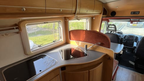 Beautiful fiat camper with solar panel