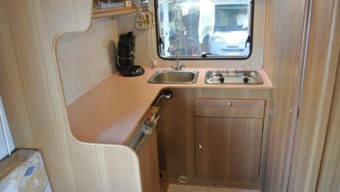 Our faithful Ford Rimor family camper for rent