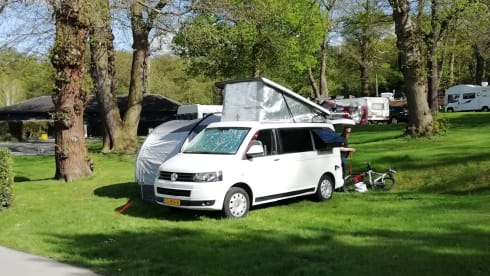 VW T5 Campervan met hefdak - compleet en van alle gemak voorzien