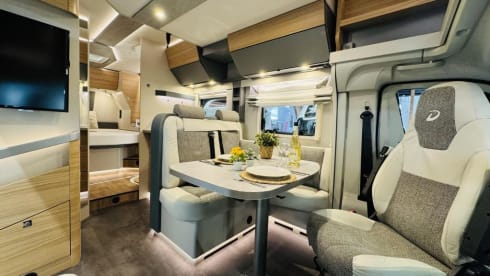 4p luxury Dethleffs with air conditioning and towbar from 2019
